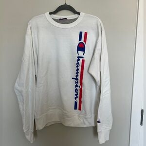 White Champion Crewneck